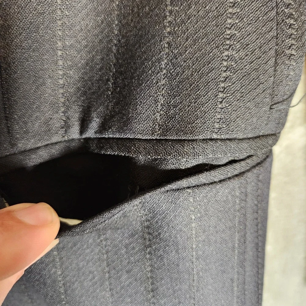 Paccetti Blazer Men's 45L‎ Black Pinstripe Vintage Italian Suit Jacket 100% Wool